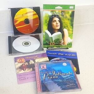 6 CDs , Reading music, Vivaldi &Shubert, Relaxing Melodies,Intimate Piano